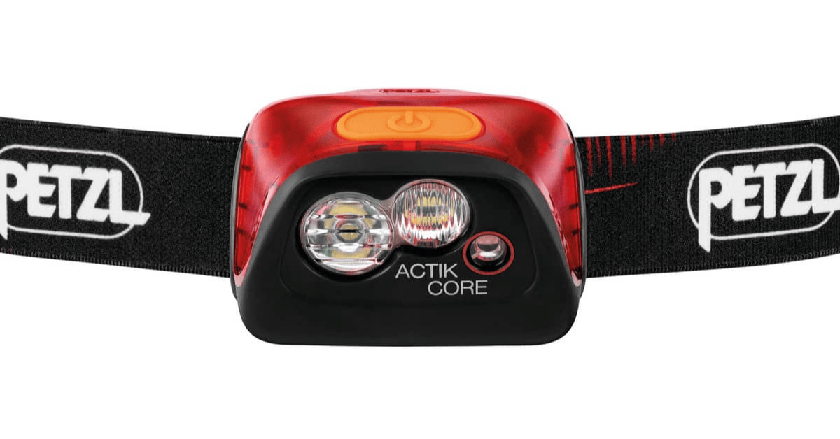 PETZL_ACTIK_CORE_3 close up shot of torch
